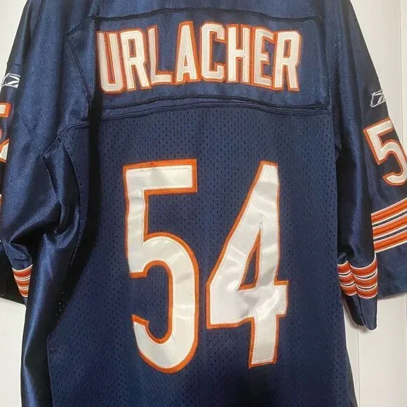 Chicago Bears #54 Brian Urlacher NFL Equipment Reebok Vintage Jersey - Picture 9 of 11